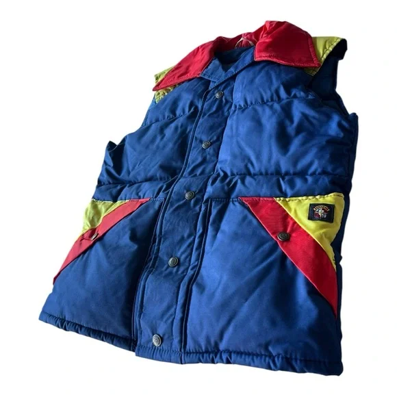 Vintage 80s Sterns Goose Down Puffer Vest, Small Retro - Picture 3 of 9